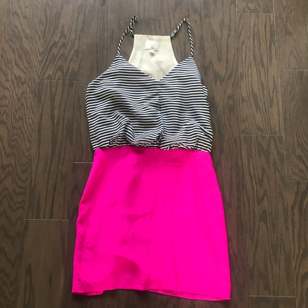 COPY - Greylin Hot Pink & Striped Dress XS